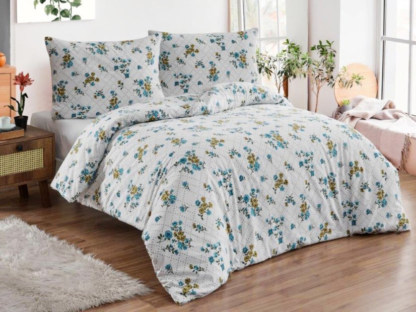 Bavlněný dekorační polštářek 40x40 EXCLUSIVE Olivie blue