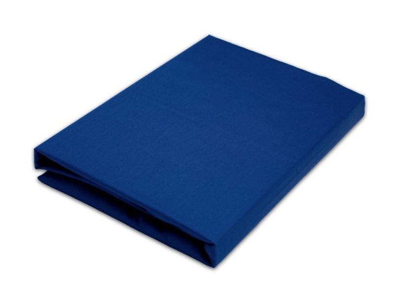 Luxusní saténové prostěradlo na vysokou matraci 140x200 Tmavě modré