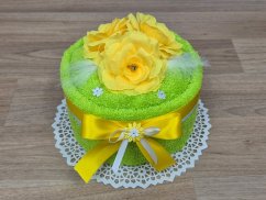 Malý dort z ručníku SAM pistácie