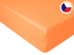Prostěradlo jersey lososové 160x200