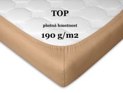 Jersey prostěradlo 90x200 EXCLUSIVE světle hnědé