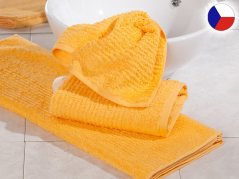 Luxusní malý ručník 30x50 JUVEL 580g Vlny 3D světle oranžové