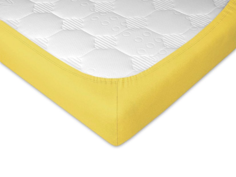 Jersey prostěradlo 120x200 EXCLUSIVE tmavě žluté 