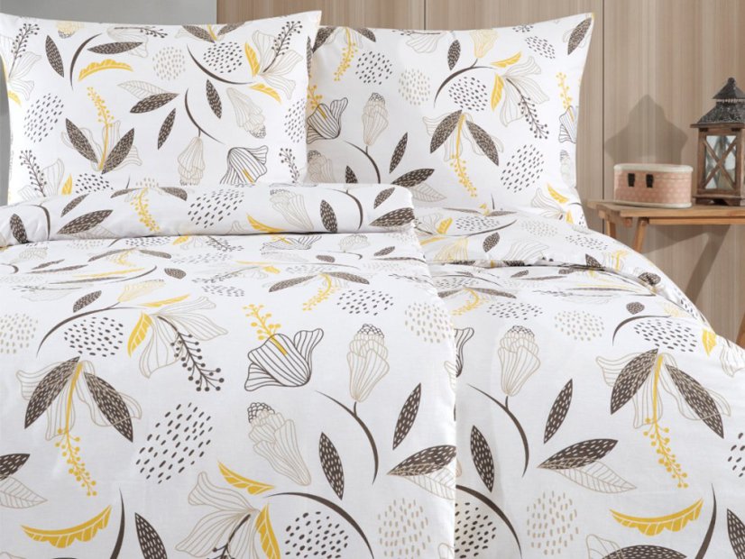 Povlečení bavlna EXCLUSIVE 70x90, 140x200 Charlotte hnědá