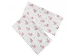 Dětské látkové pleny s potiskem 70x70 Labuť růžová (5ks)