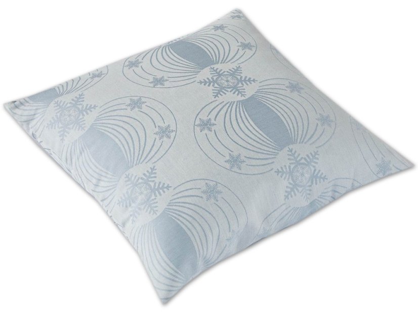 Luxusní damaškový povlak na polštář 50x70 EXCELLENT GALA Vločky elegance světle modrá