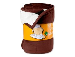 Prošívaná deka Ovečka 590g tmavě hnědá/bílá 150x200