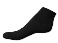 Bambusové kotníkové ponožky s lycrou 38/39 Hladké černé