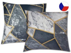 Saténový povlak na polštář 70x90 Marble šedý
