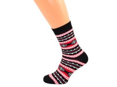 THERMO FROTÉ ponožky 35/37 Norský vzor černé