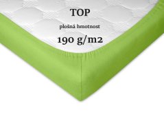 Jersey prostěradlo do postýlky 70x140 EXCLUSIVE kiwi