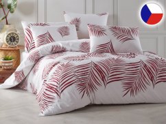 Bavlněné EXCLUSIVE povlečení Palmera vínová 2x 70x90, 200x200