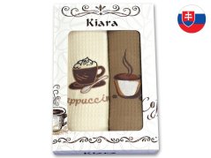 Dárková sada vaflových utěrek Kiara Cappuccino 2ks