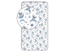 Dětské bavlněné prostěradlo s potiskem 90x200 Lilo a Stitch Rainbow