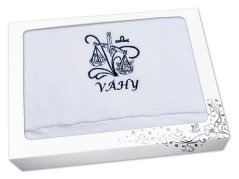 Luxusní dárkové balení ručníku Znamení Váhy bílá/šedá