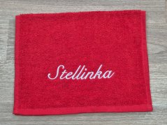 Malý ručník se jménem NA PŘÁNÍ 30x50 Viola červená