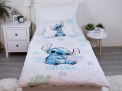 Dětské povlečení do postýlky 100x135, 40x60 Lilo a Stitch Ohana White