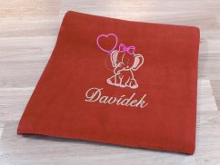 Dětská deka se jménem NA PŘÁNÍ 75x100 Slůně terra