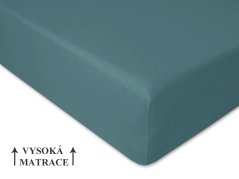 Jersey prostěradlo na vysokou matraci 100x200 EXTRA Petrolové