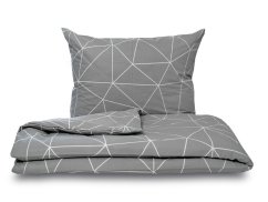 Bavlněný povlak na polštář EXCLUSIVE 40x40 Grid šedé