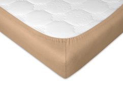 Jersey prostěradlo 90x200 EXCLUSIVE světle hnědé