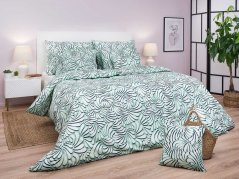 Bavlněné francouzské povlečení 220x200, 2x 70x90 KOMFORT Iluze 2 mentol