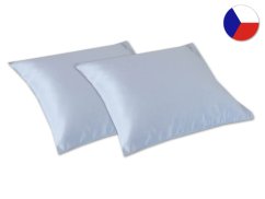 Saténový dekorační polštářek 40x40 ORNELLA Světle šedá