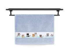 Dětský ručník RUJANA 30x50 Zvědavá koťátka světle modrá