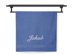 Osuška SE JMÉNEM 70x140 Ratanika modrá