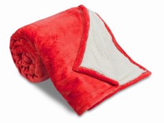 Luxusní deka OVEČKA 150x200 Hladká červená