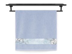 Froté ručník 50x100 NORA TISK 450g Něžné kvítí světle modrý