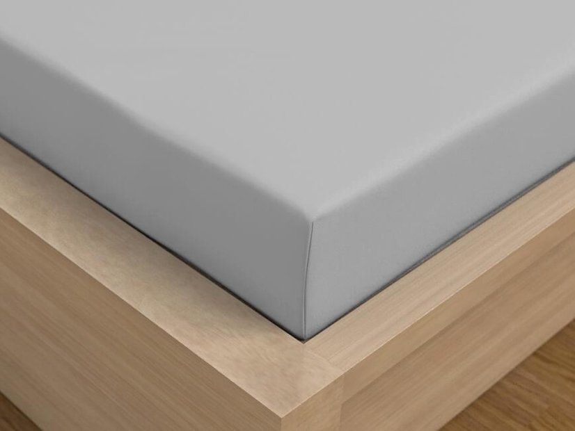 Luxusní saténové prostěradlo 80x200 světle šedé