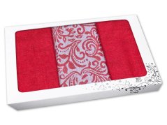 Dárkové utěrky EXTRA Ornamenty červené 3 ks