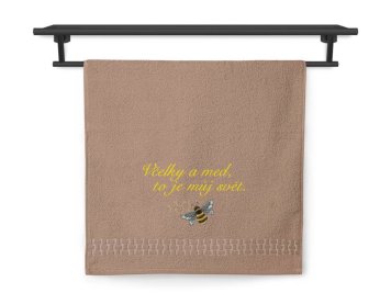 Včelky a med tmavě béžová