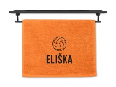 Malý ručník se jménem NA PŘÁNÍ oranžový 30x50 Volejbal