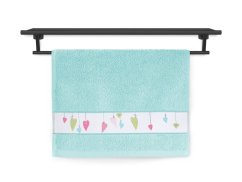 Malý ručník 30x50 RUJANA 400g Barevná srdíčka mint