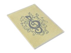 Malý kuchyňský ručník 35x50 ZARA 450g Houslový klíč žlutošedá