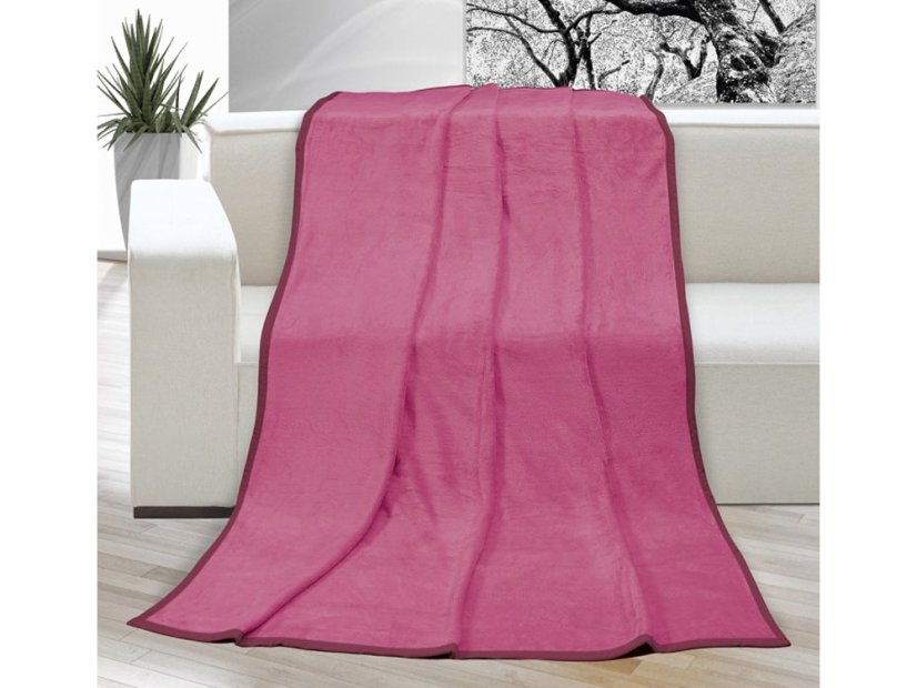Luxusní deka mikroplyš 150x200 Růžová 400g