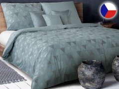 Damaškové povlečení EXCELLENT 2x 70x90, 220x200 STAR Nordia DUO šedotyrkys