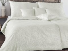 Damaškové povlečení EXCELLENT 2x 70x90, 220x200 TENCEL Šepot větviček krémový