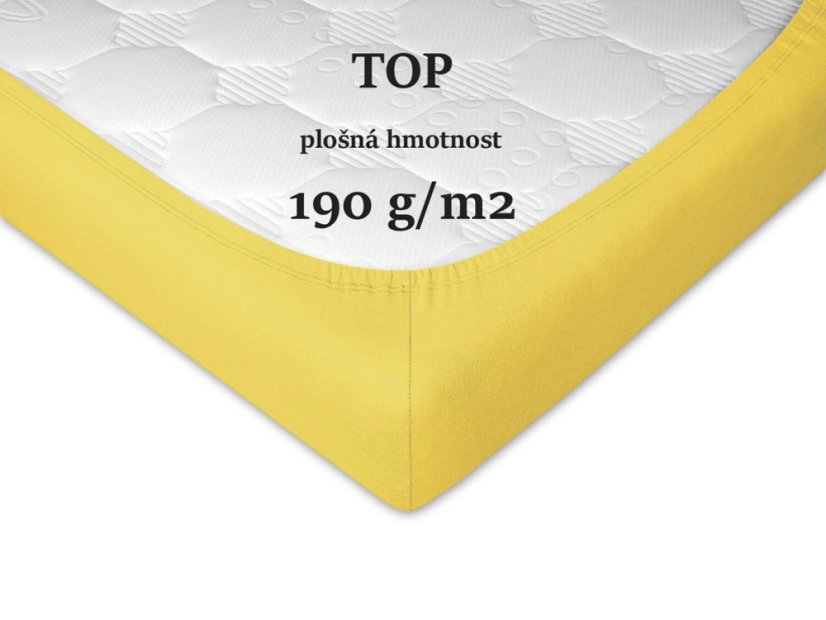 Jersey prostěradlo 80x220 EXCLUSIVE tmavě žluté