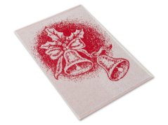 Malý kuchyňský ručník 35x50 ZARA 450g Vánoční zvonky červenobílé