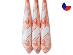 Velikonoční utěrky EXTRA Slepičky oranžové 3ks