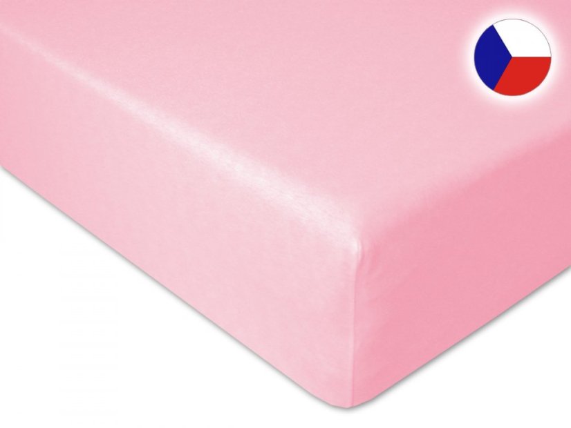 Prostěradlo jersey růžové 100x200