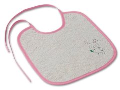 Dětský bryndák LOTA 25x25 Králíček ušáček světle šedá/růžová 350g