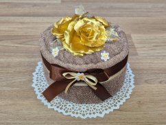 Malý dort z ručníku SAM béžový