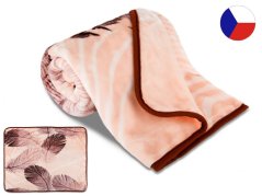 Luxusní dětská deka z mikrovlákna 65x85 SLEEP WELL 260g Peří mahagon