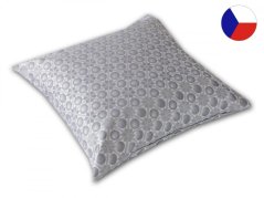 Damaškový povlak na polštář 40x40 EXCELLENT DIAMANT Sněhové vločky šedofialové