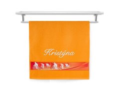 Ručník se jménem NA PŘÁNÍ 50x100 Cyklo oranžový
