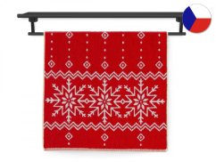 Vánoční osuška 75x150 ZARA 450g Norský vzor červenobílý